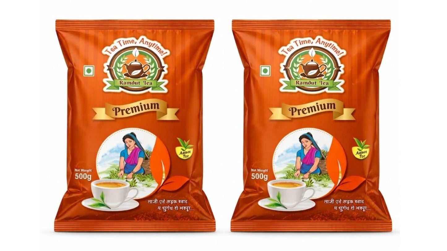 Ramdut Tea Assam Loose Leaf Blend | Chai Patti | Assam Leaves | Smooth Aroma | Balanced Taste | Daily Use | Fresh Brew