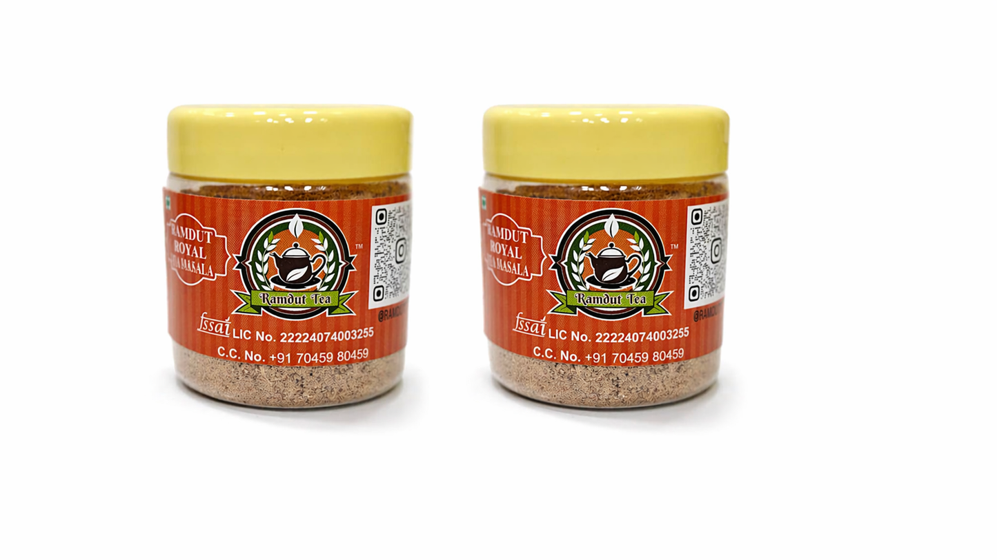 Ramdut Tea Royal Tea Masala | Authentic Masala Blend | Rich Chai Taste | Warm Aroma | Natural Spices | Smooth Daily Brew