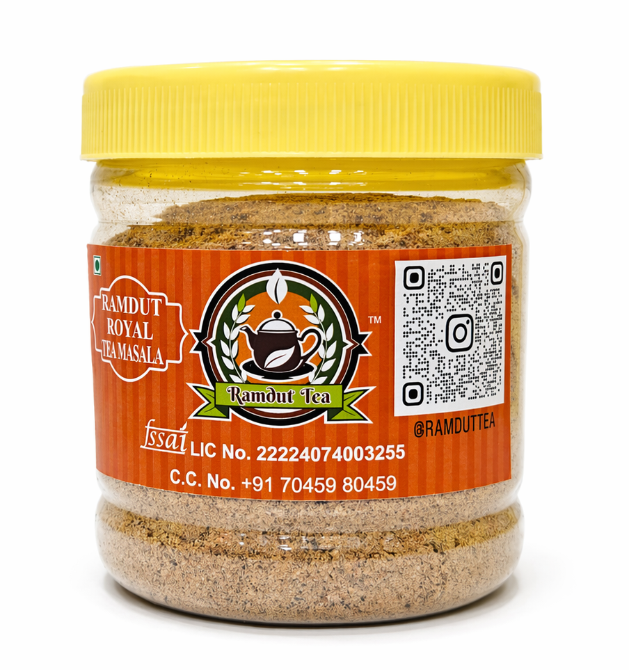 Ramdut Tea Royal Tea Masala | Authentic Masala Blend | Rich Chai Taste | Warm Aroma | Natural Spices | Smooth Daily Brew
