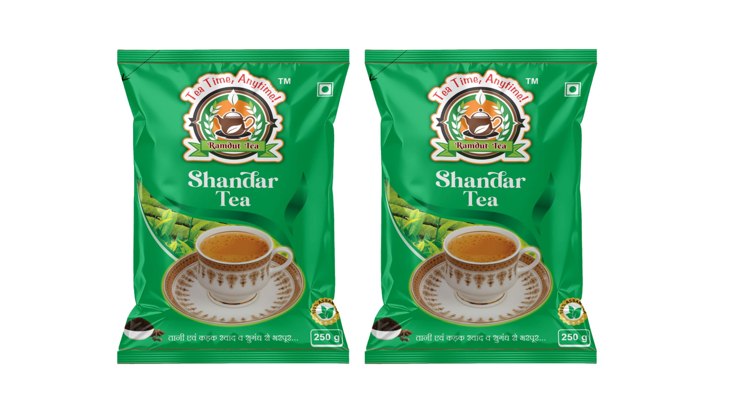 Ramdut Tea Shandar Tea | Premium Assam Black | Strong Flavor | Rich Aroma | Fresh Natural Leaves